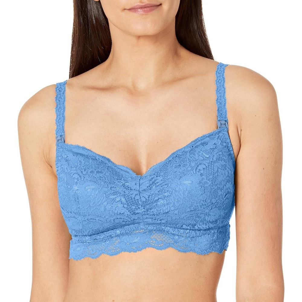 Cosabella‎ Never Say Never Mommie Nursing Soft Bra Malawi Blue Lace Large